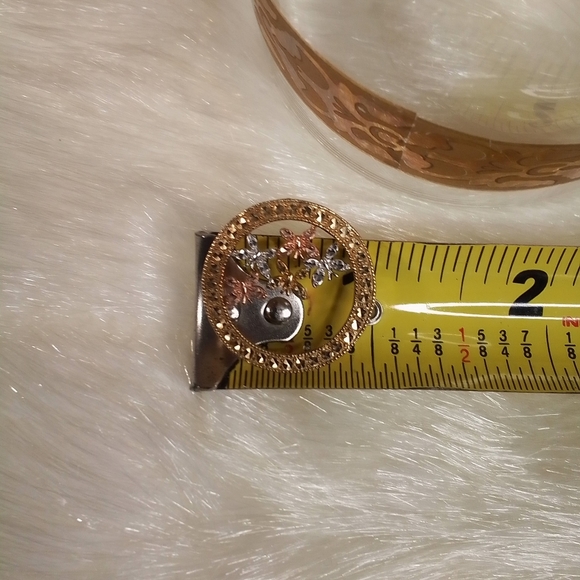 Rose Gold Butterfly Pendant Rose gold-tone Rose, White, Gold Simulated Diamond… - Picture 9 of 9